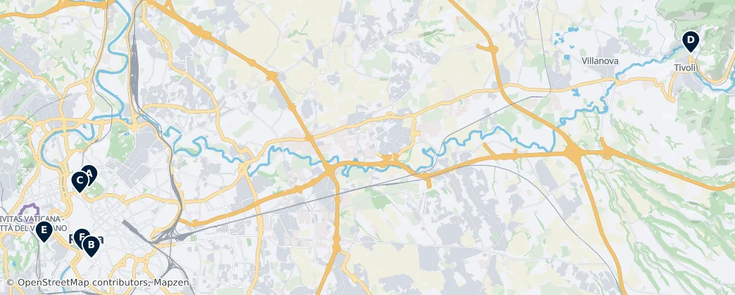 Map of 羅馬首都廣域市