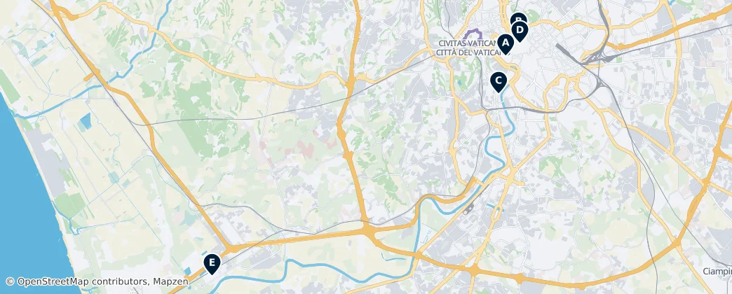 Map of 羅馬首都廣域市
