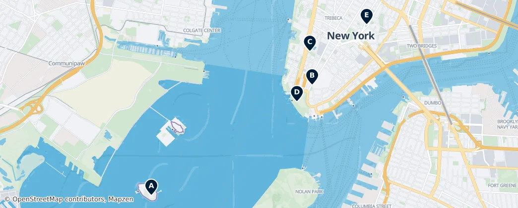 Map of Manhattan Community Board 1