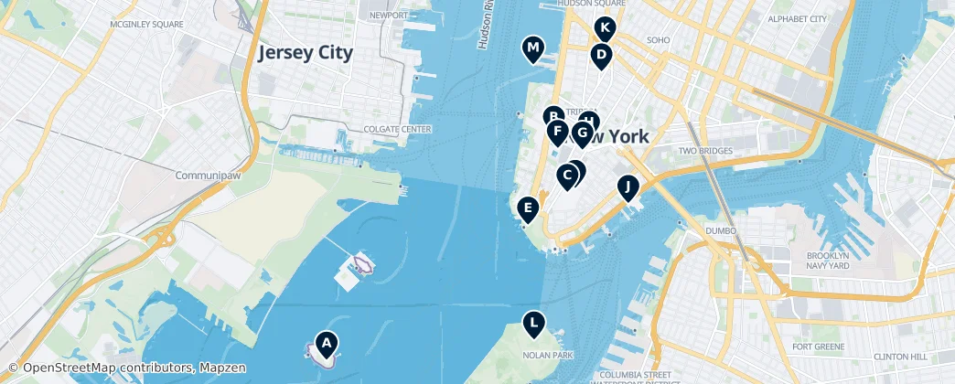 Map of Manhattan Community Board 1