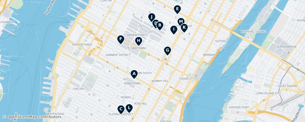 Map of Manhattan Community Board 5
