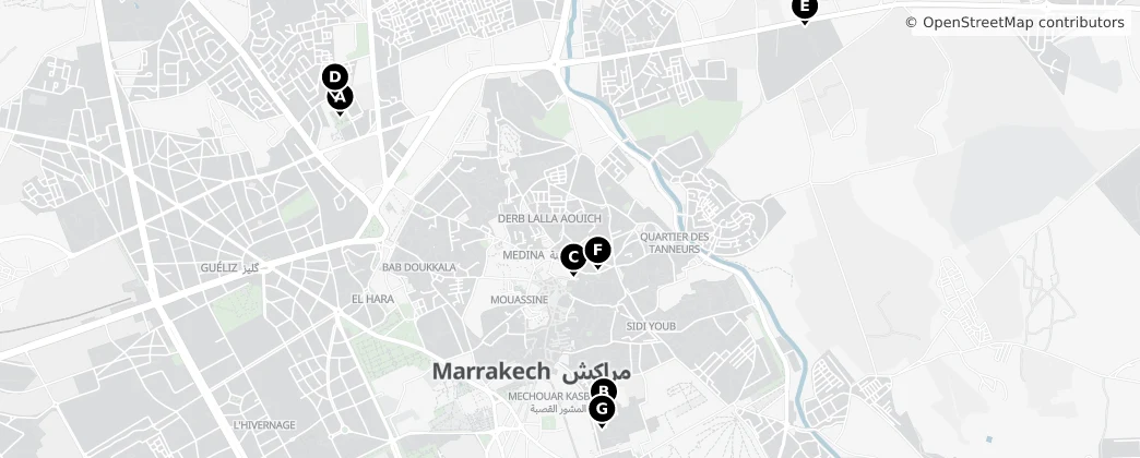 Map of 马拉喀什