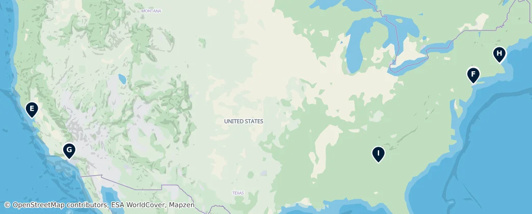 Map of 美国/美國