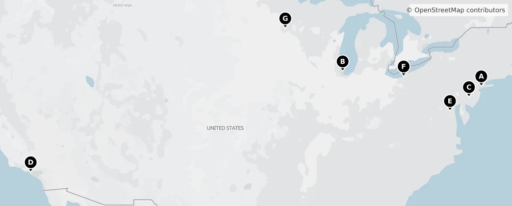 Map of 美国/美國