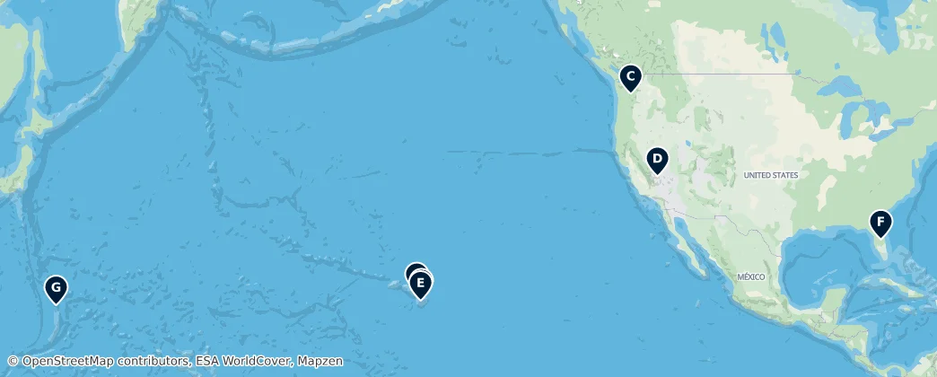 Map of 美国/美國