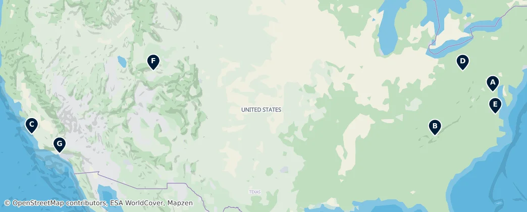 Map of 美国/美國