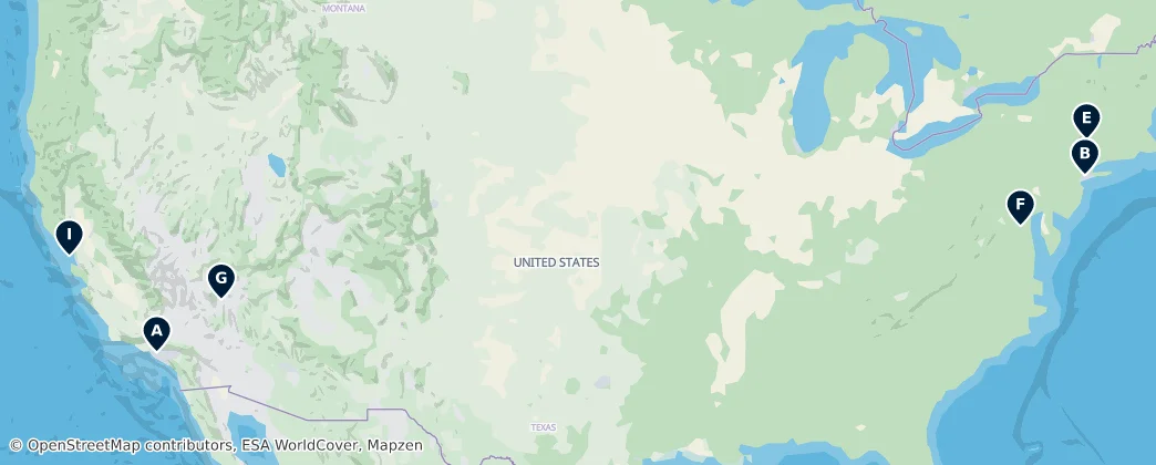 Map of 美国/美國