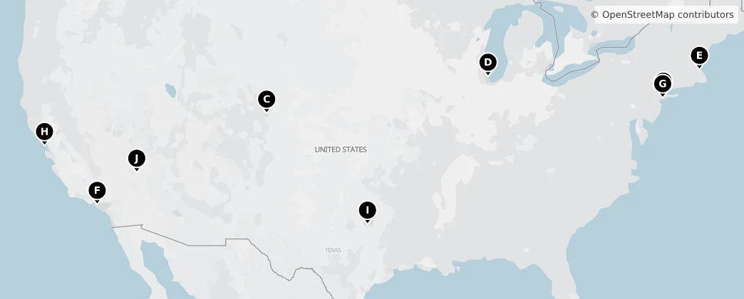 Map of 美国/美國