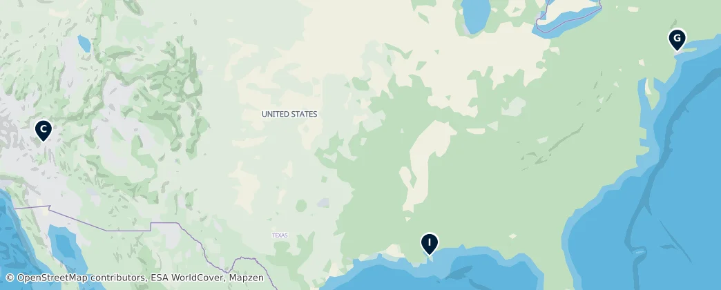 Map of 美国/美國
