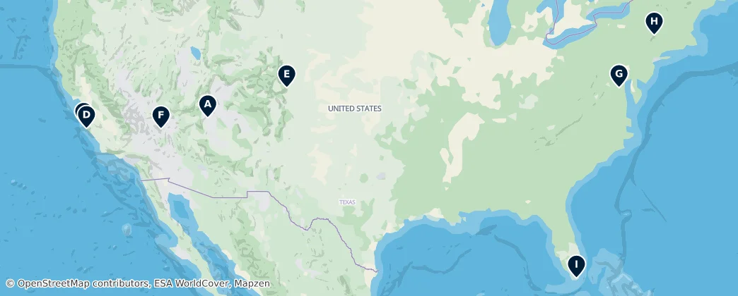 Map of 美国/美國