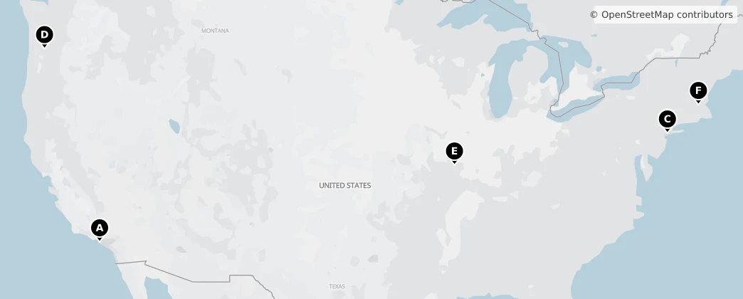 Map of 美国/美國
