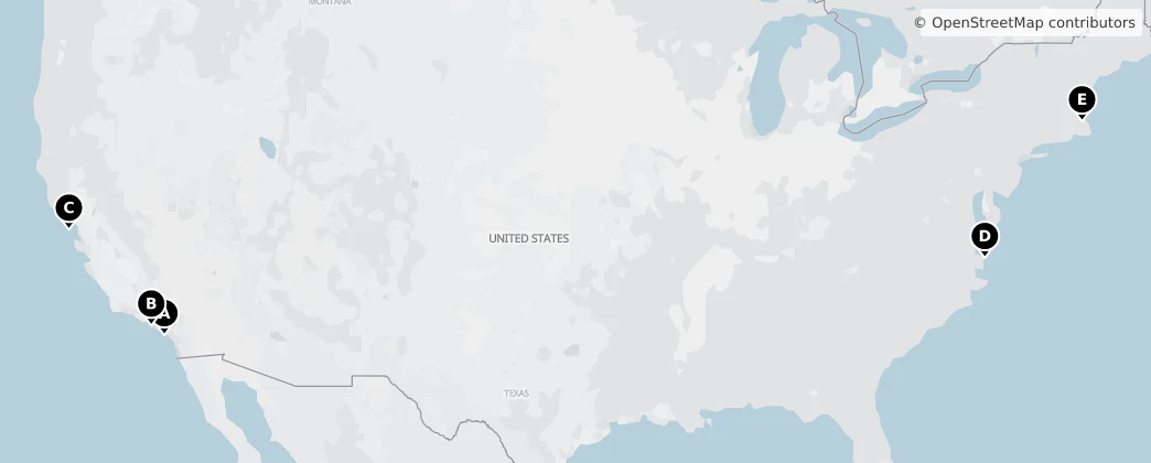 Map of 美国/美國
