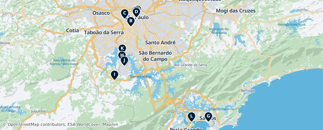Map of Região Geográfica Intermediária de São Paulo