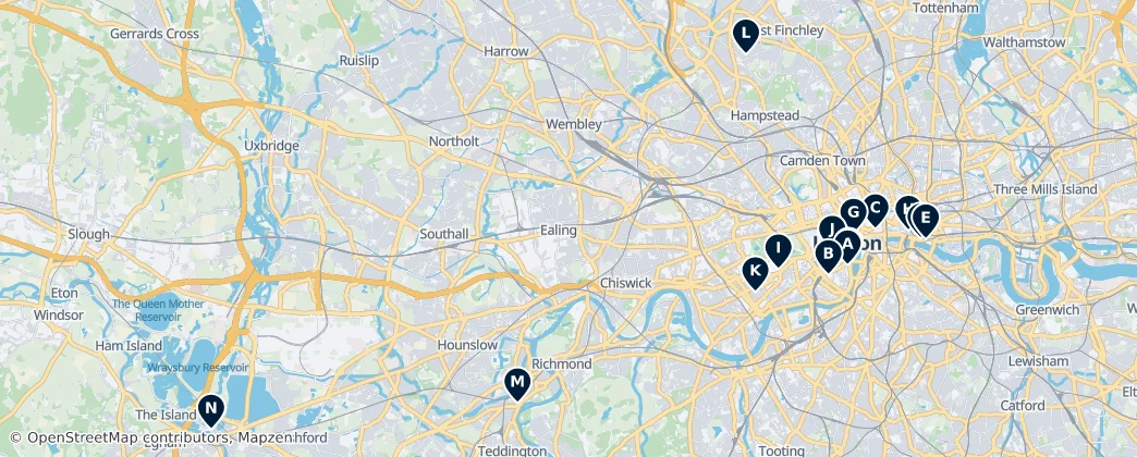 Map of Middlesex