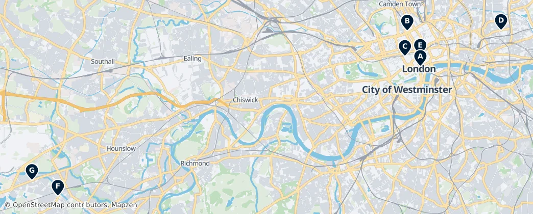 Map of Middlesex