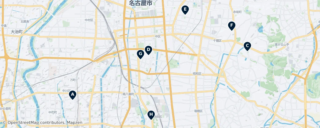 Map of 名古屋市