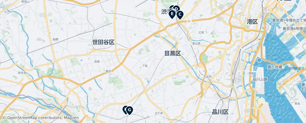 Map of 目黑區
