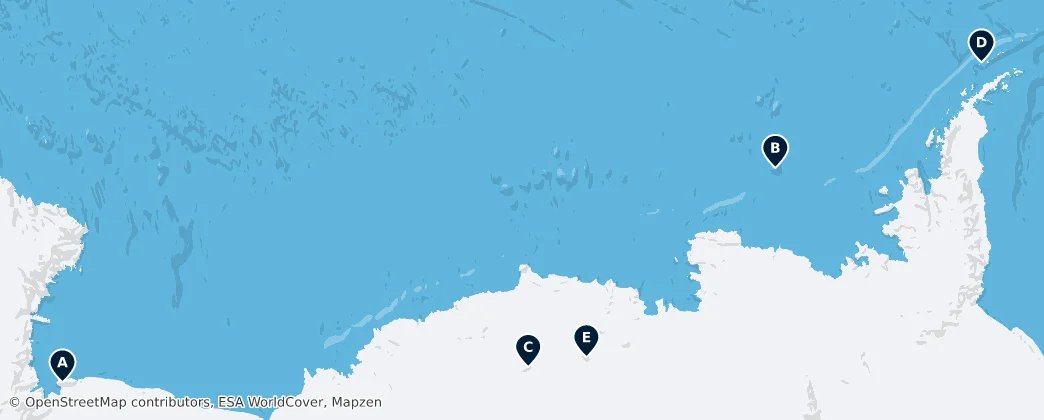 Map of 南极洲/南極洲