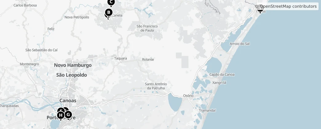 Map of 南里奥格兰德州