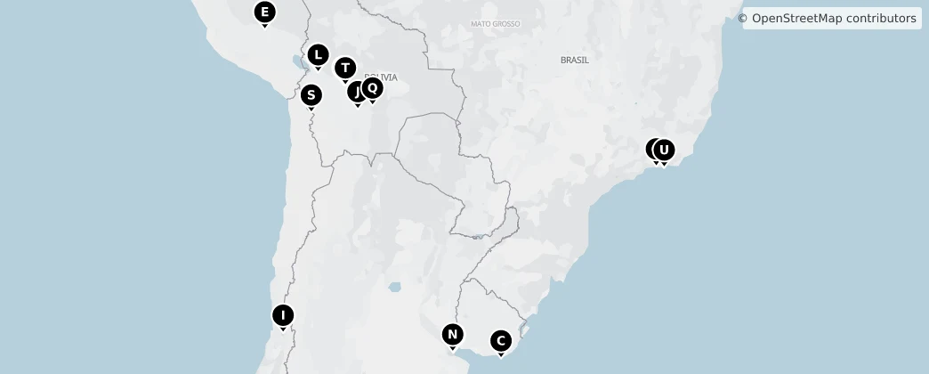 Map of 南美洲