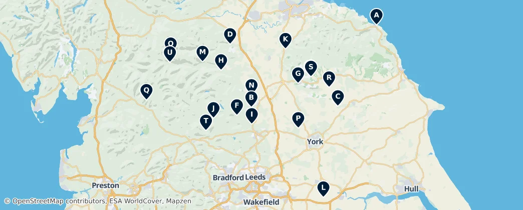 Map of North Yorkshire