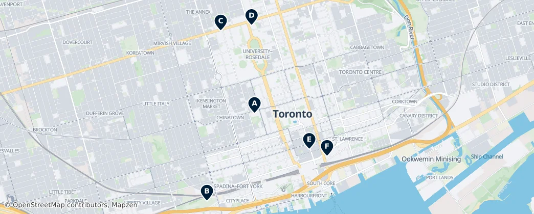 Map of Old Toronto