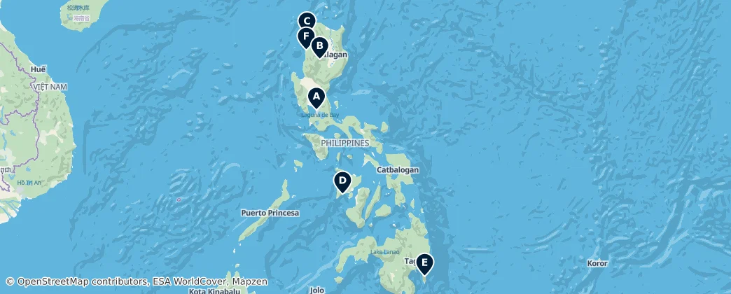 Map of Philippine Continental Shelf