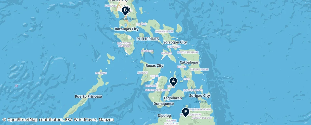 Map of Philippine Continental Shelf
