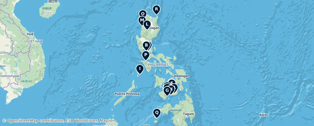 Map of Philippine Continental Shelf