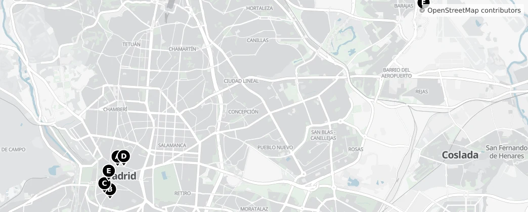 Map of Provincia Eclesiástica de Madrid