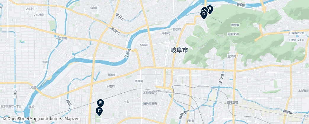 Map of 岐阜市