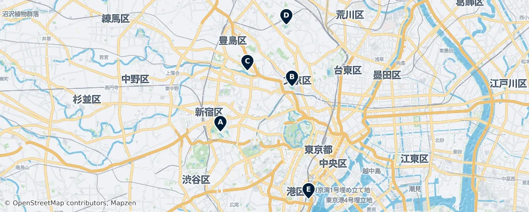 Map of 千代田區