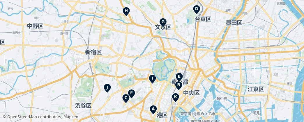 Map of 千代田區