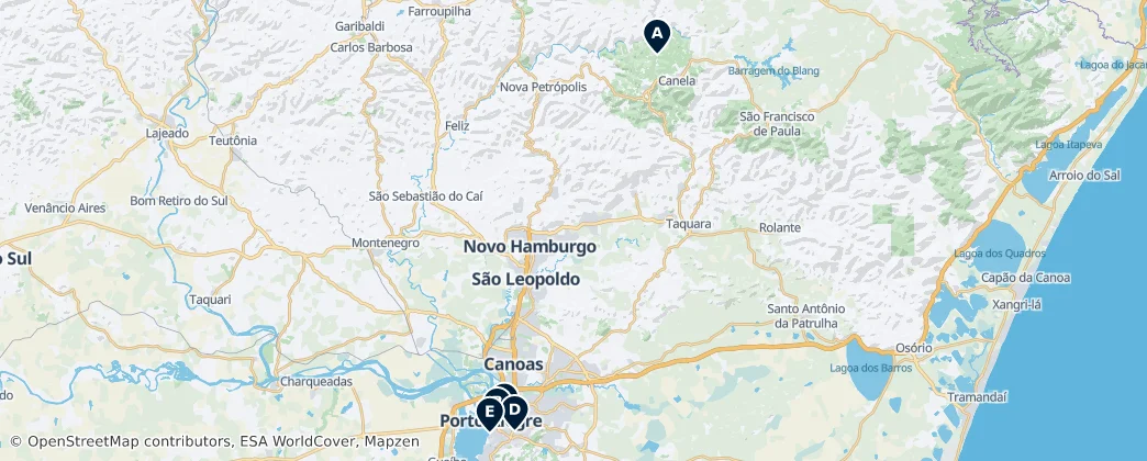 Map of Região Geográfica Intermediária de Porto Alegre
