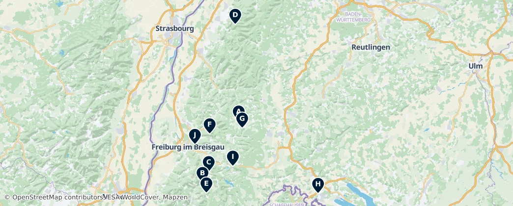 Map of 弗赖堡行政区