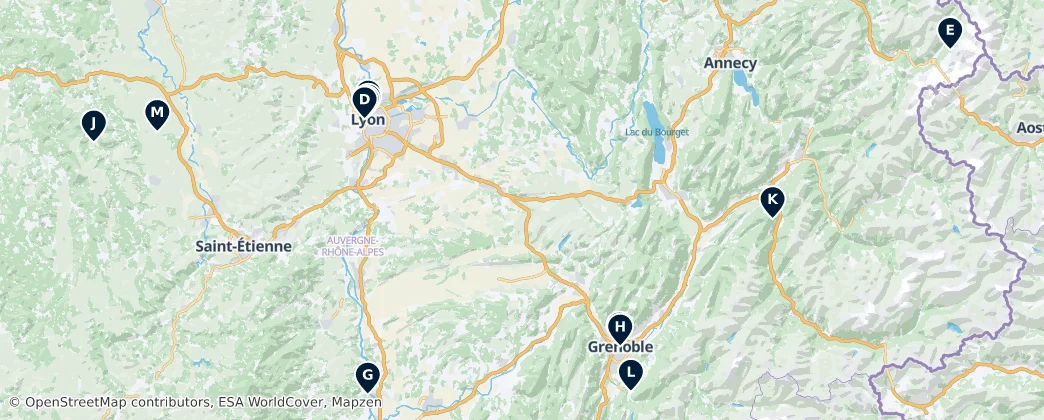Map of 罗讷-阿尔卑斯