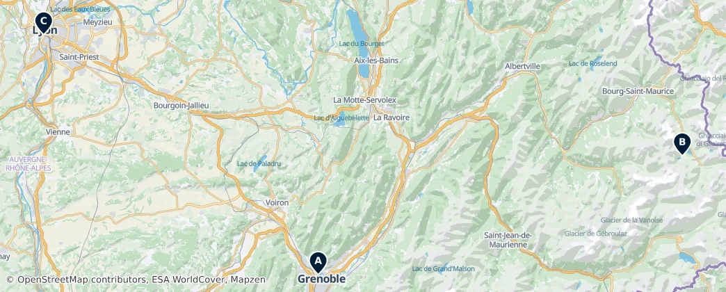 Map of 罗讷-阿尔卑斯