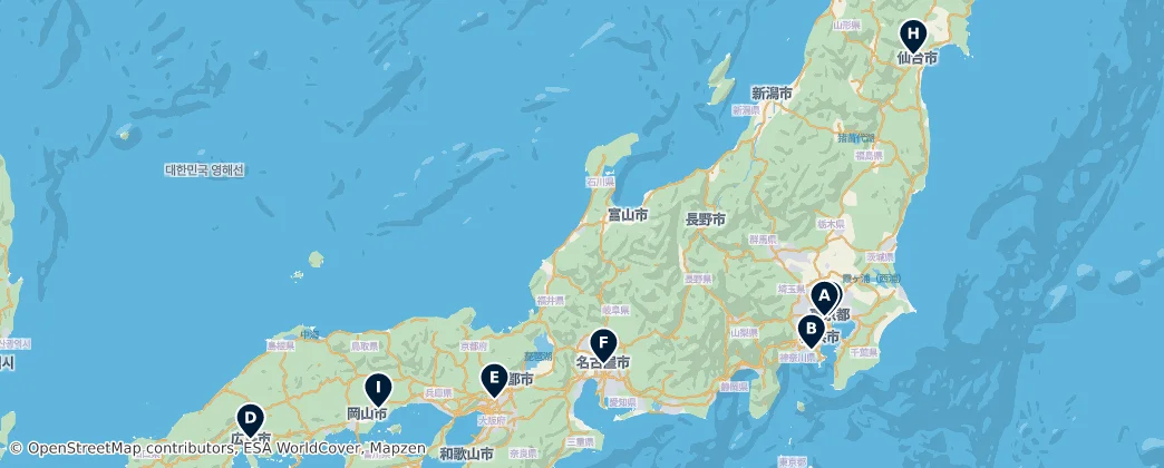 Map of 日本