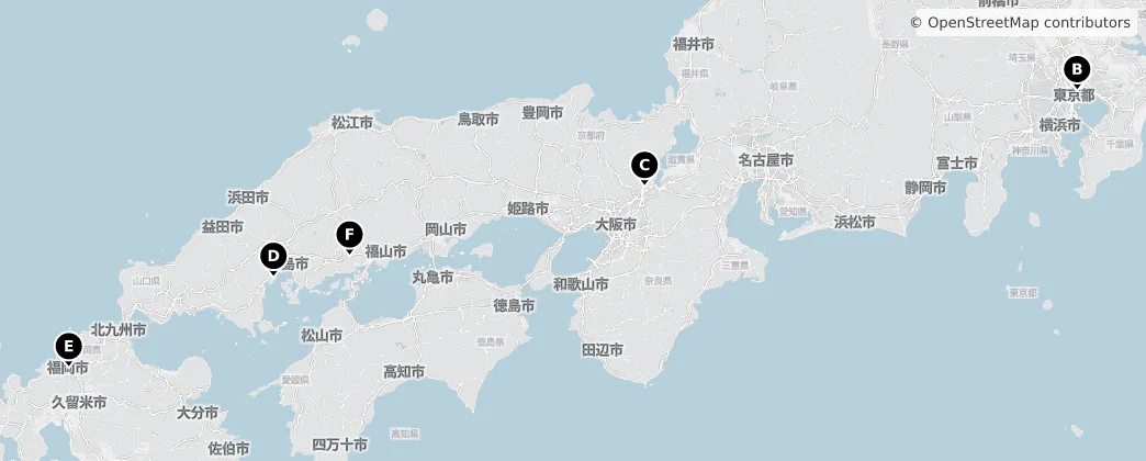 Map of 日本列島