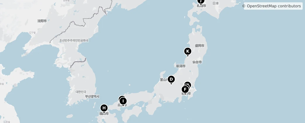 Map of 日本列島
