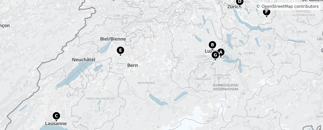Map of 瑞士