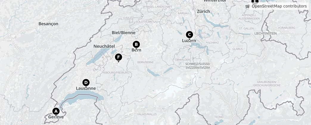 Map of 瑞士