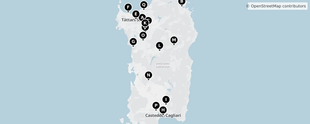 Map of 撒丁岛