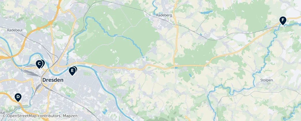 Map of 萨克森自由州