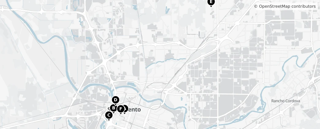 Map of 薩克拉門托縣
