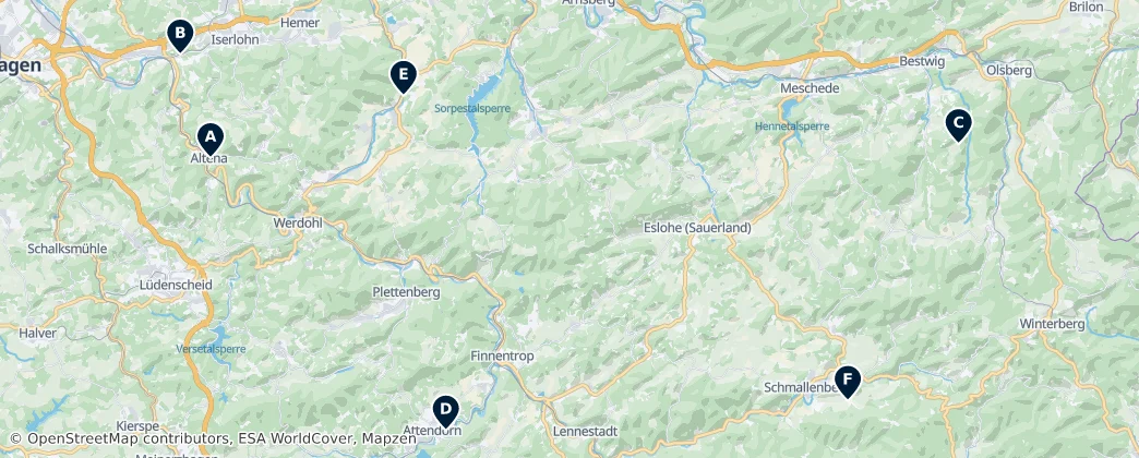 Map of Sauerland