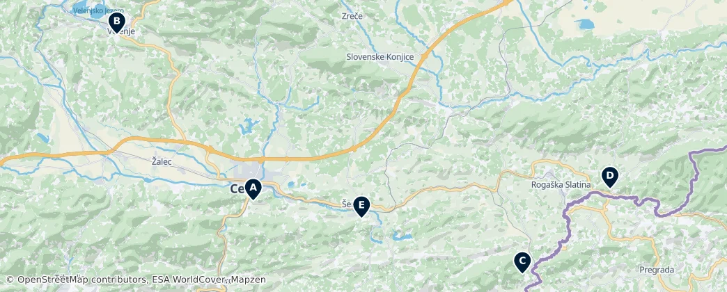 Map of Savinjska regija
