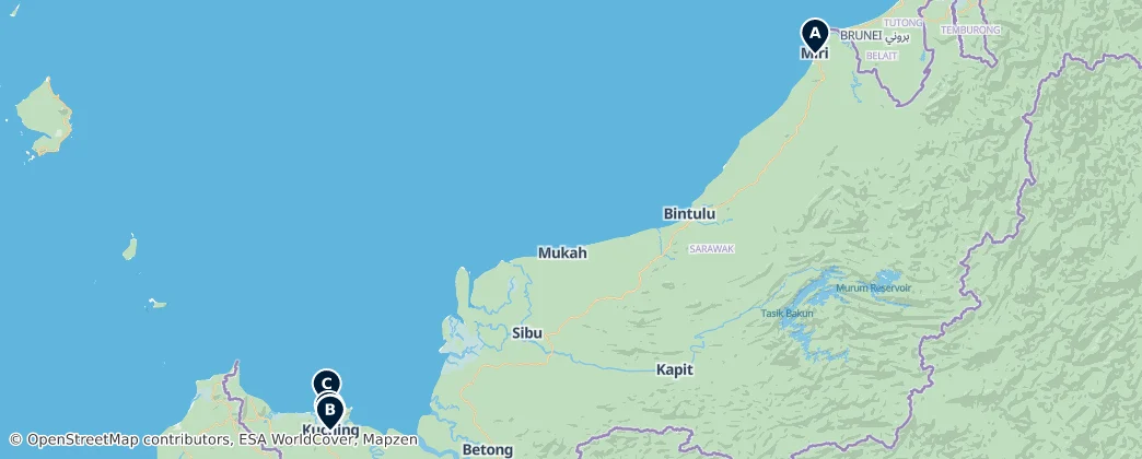 Map of 砂拉越州