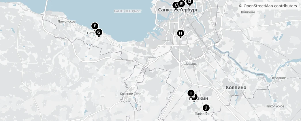 Map of 圣彼得堡