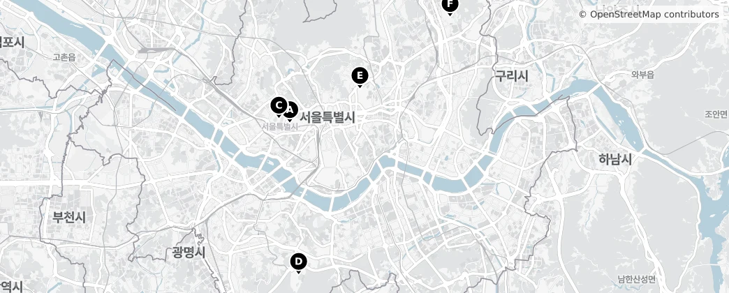 Map of 首尔